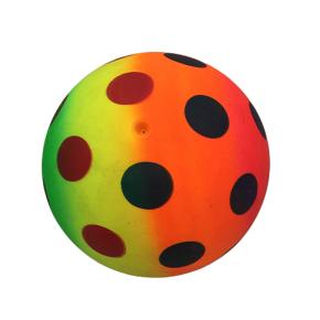 Kids Inflatable 9 Inch Rainbow Bouncing toy Ball PVC colorful toy ball